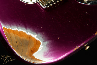 2023 - Fender Custom Shop Eddie's Guitars Exclusive Dealer Select Roasted 1963 Stratocaster Heavy Relic - Purple Metallic