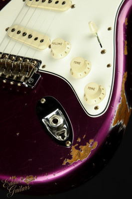 2023 - Fender Custom Shop Eddie's Guitars Exclusive Dealer Select Roasted 1963 Stratocaster Heavy Relic - Purple Metallic