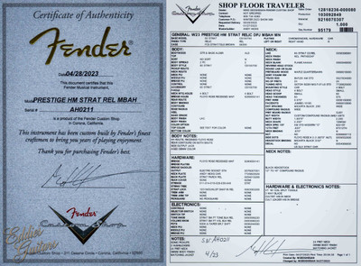 Fender Custom Shop Master Built Prestige HM Strat Relic - Aged Denim