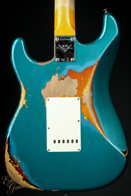 2023 - Fender Custom Shop 1961 Stratocaster Heavy Relic - Aged Ocean Turquoise Over 3-Color Sunburst