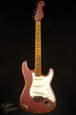 2023 - Fender Custom Shop Eddie's Guitars Exclusive Dealer Select Roasted 1963 Stratocaster Heavy Relic - Burgundy Mist