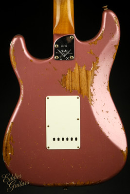 2023 - Fender Custom Shop Eddie's Guitars Exclusive Dealer Select Roasted 1963 Stratocaster Heavy Relic - Burgundy Mist