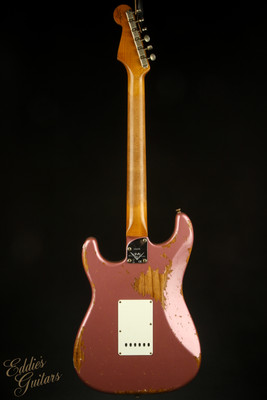 2023 - Fender Custom Shop Eddie's Guitars Exclusive Dealer Select Roasted 1963 Stratocaster Heavy Relic - Burgundy Mist