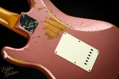 2023 - Fender Custom Shop Eddie's Guitars Exclusive Dealer Select Roasted 1963 Stratocaster Heavy Relic - Burgundy Mist