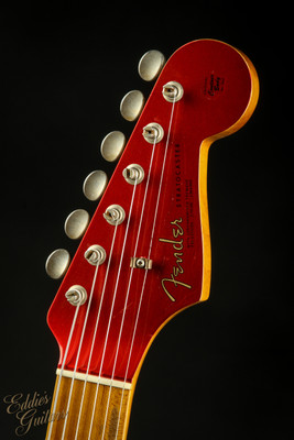 2023 - Fender Custom Shop Eddie's Guitars Exclusive Dealer Select Roasted 1963 Stratocaster Journeyman - Candy Apple Red