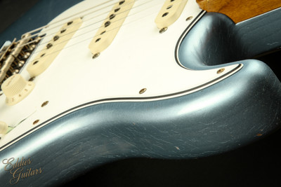2023 - Fender Custom Shop Eddie's Guitars Exclusive Dealer Select Roasted 1963 Stratocaster Journeyman - Ice Blue Metallic