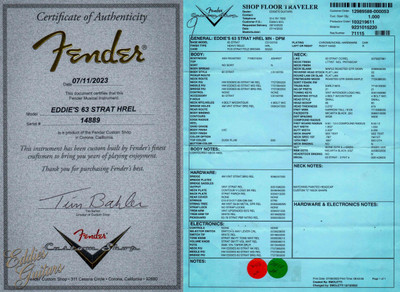 2023 - Fender Custom Shop Eddie's Guitars Exclusive Dealer Select Roasted 1963 Stratocaster Heavy Relic - Dusk Plum