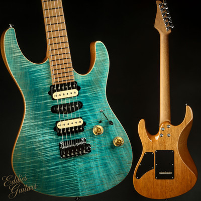 2023 - Suhr Modern - Bahama Blue/Roasted 5A Birdseye Maple Neck