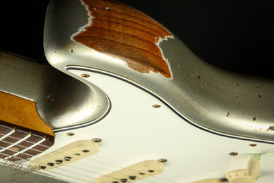 2023 - Fender Custom Shop Eddie's Guitars Exclusive Dealer Select Roasted 1963 Stratocaster Heavy Relic - Inca Silver