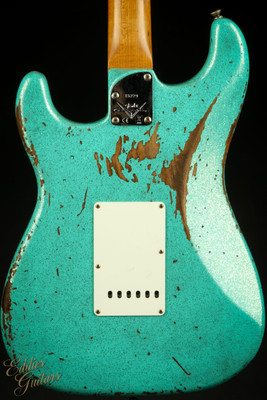 2023 - Fender Custom Shop Eddie's Guitars Exclusive Dealer Select Roasted 1963 Stratocaster Heavy Relic - Seafoam Green Sparkle
