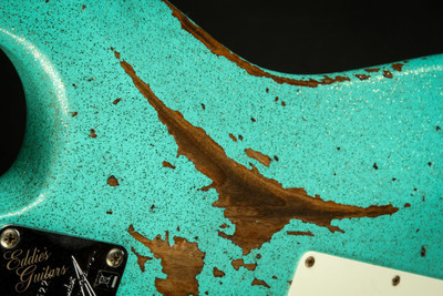 2023 - Fender Custom Shop Eddie's Guitars Exclusive Dealer Select Roasted 1963 Stratocaster Heavy Relic - Seafoam Green Sparkle