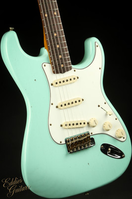 Fender Custom Shop Eddie's Guitars Exclusive Dealer Select Roasted 1963 Stratocaster Journeyman - Surf Green