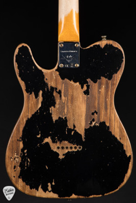 Fender Custom shop ltd 1950 double esquire super heavy relic electric guitar in aged black