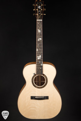 Huss & Dalton 30th Anniversary OM – Bearclaw Italian Spruce & Flamed Koa #3 of 10 Acoustic Guitar