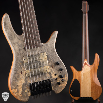 Fodera Monarch Elite Headless 6 Bass Guitar in Buckeye Burl