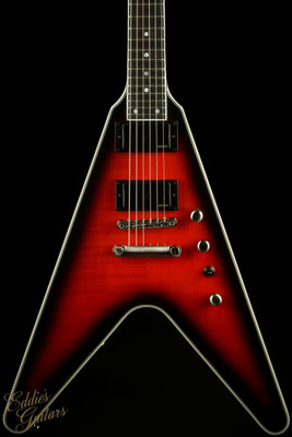 2022 - Epiphone Dave Mustaine Flying V Prophecy Aged Dark Red Burst 7.7 #22091530859