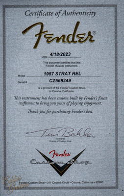 2023 - Fender Custom Shop 1957 Stratocaster Relic - Aged White Blonde