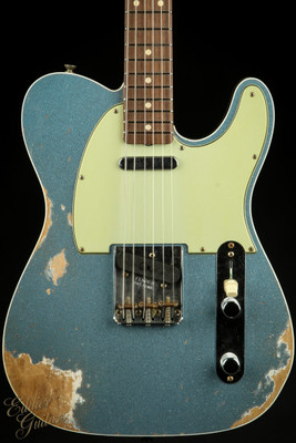 2023 - Fender Custom Shop 1960 Telecaster Custom Heavy Relic - Blue Ice Metallic Sparkle