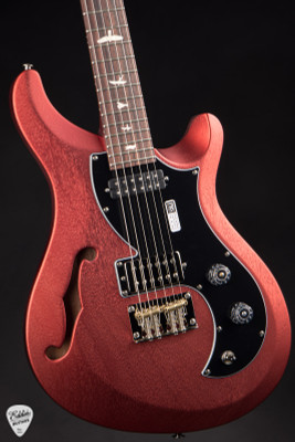 Paul Reed Smith S2 Vela Semi Hollow Satin Electric Guitar in Red Apple Metallic