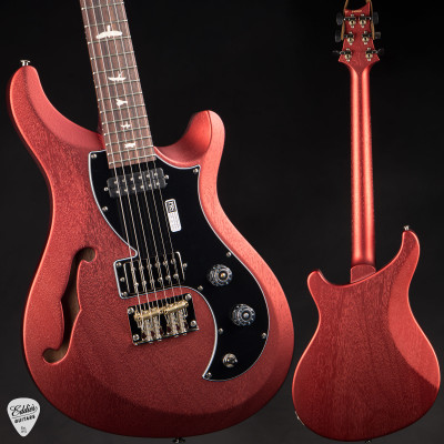Paul Reed Smith S2 Vela Semi Hollow Satin Electric Guitar in Red Apple Metallic