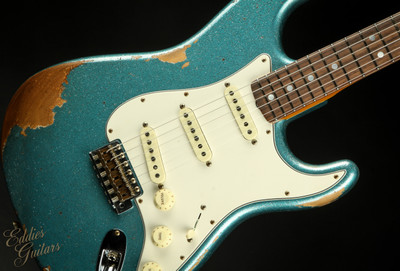 2023 - Fender Custom Shop 1967 Stratocaster Heavy Relic - Teal Green Metallic Sparkle