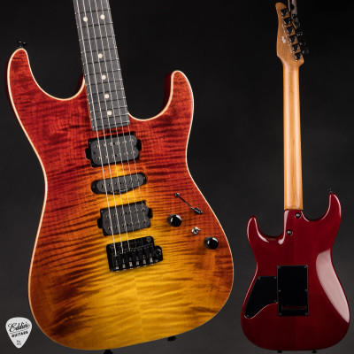 Tom Anderson Drop Top Electric Guitar in Fire WakeSurf