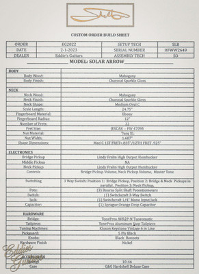 2023 - Shelton Solar Arrow Charcoal Sparkle Gloss