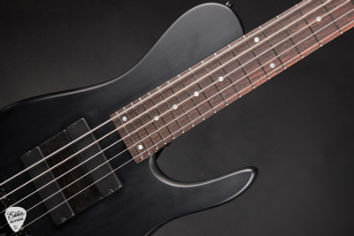 Fodera Matt Garrison Imperial Mini MG Bass Guitar in Satin Black