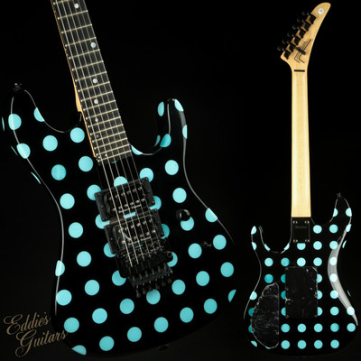 Used - Kramer NightSwan, Black with Blue Polka Dots
