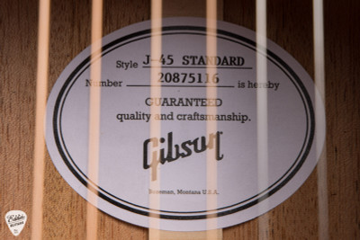 Gibson J 45 Standard Acoustic Guitar in Vintage sunburst