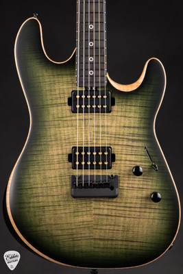 Ernie Ball Music Man Rabea Massaad Signature Sabre electric guitar in Emerald Hill Burst