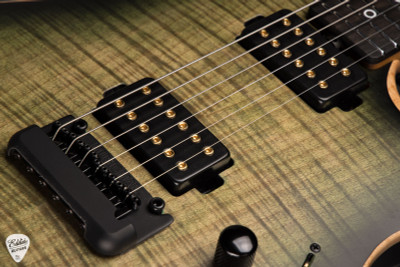 Ernie Ball Music Man Rabea Massaad Signature Sabre electric guitar in Emerald Hill Burst