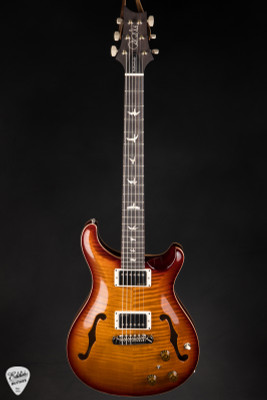 Paul Reed Smith Hollowbody II Piezo electric guitar in dark cherry sunburst