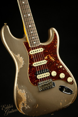 2022 - Fender Custom Shop Limited Edition 1967 HSS Stratocaster Heavy Relic - Aged Shorline Gold #143 / Winter Custom Shop Event