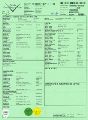 Fender Custom Shop Eddie's Guitar's Exclusive Dealer Select 1963 Telecaster Electric guitar in inca silver