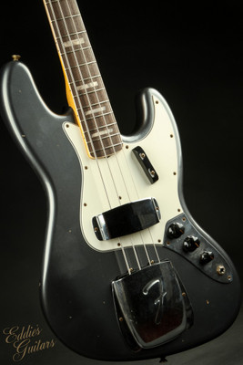 Fender Custom Shop LTD 1966 Jazz Bass Journeyman - Aged Charcoal Frost Metallic