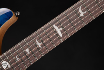 Paul Reed Smith SE Custom 24 Exotic Burled Ash Limited Edition Electric Guitar in Lake Blue
