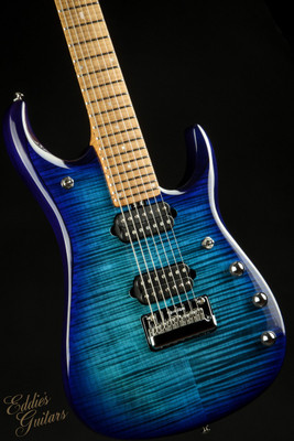 Ernie Ball Music Man JP15 7 String - Cerulean Paradise Flame