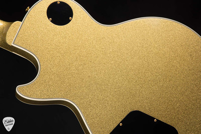2008 – Gibson Custom Shop Les Paul Custom 3 Pickup Bigsby Gloss Gold Sparkle Electric Guitar