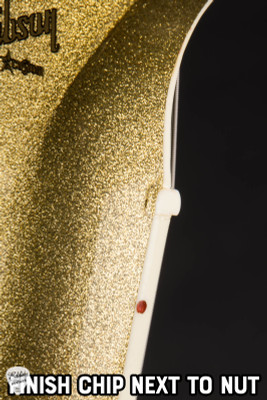 2008 – Gibson Custom Shop Les Paul Custom 3 Pickup Bigsby Gloss Gold Sparkle Electric Guitar