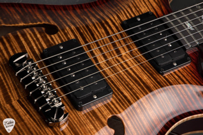 Paul Reed Smith Eddie’s Guitars Wood Library Hollowbody II Piezo/Stained Neck – Copperhead with Dark Cherry Sunburst Electric Guitar