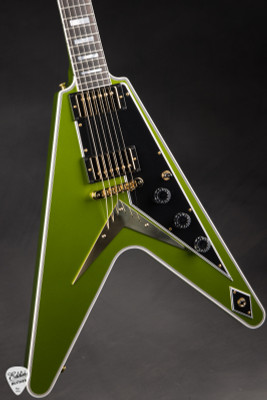 Gibson Custom Shop PSL Flying V Custom Gloss Gecko Green Metallic 7.3 #CS501090 Electric Guitar
