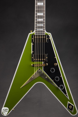 Gibson Custom Shop PSL Flying V Custom Gloss Gecko Green Metallic 7.3 #CS501090 Electric Guitar