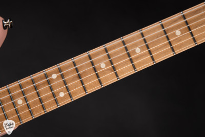 Tom Anderson Raven Classic Distress – Shell Pink w/ Black Racing Stripes Electric Guitar