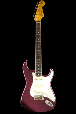2022 - Fender Custom Shop LTD 1965 Stratocaster Relic - Aged Magenta Sparkle