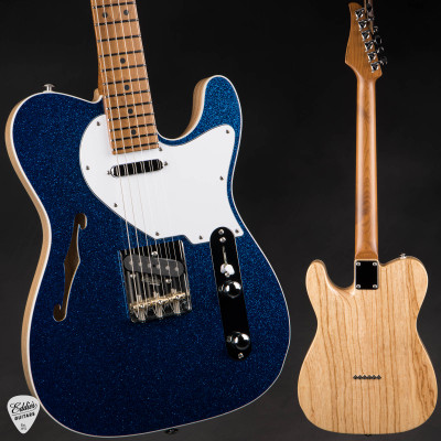 Suhr Eddie’s Guitars Exclusive Custom Classic T Roasted Electric Guitar in Blue Sparkle
