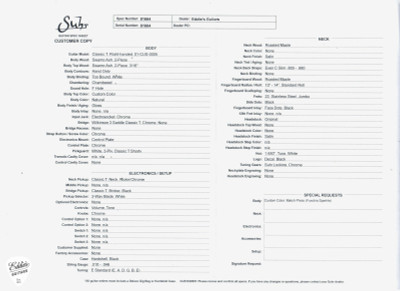 Suhr Eddie’s Guitars Exclusive Custom Classic T Roasted Electric Guitar in Fuschia Sparkle