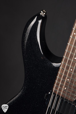 Ernie Ball Music Man Luke 4 Steve Lukather Artist Signature Electric Guitar in Black Sparkle