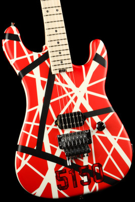 EVH Striped Series 5150 - Red/Black/White Striped Pattern
