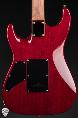 Suhr Standard Carve Top Pau Ferro Neck Electric Guitar in Trans Teal Burst